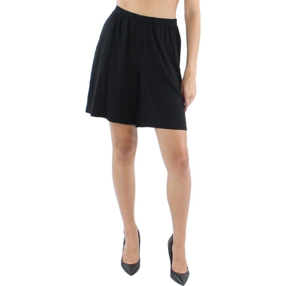 Eileen Fisher Womens Black Tencel Stretch Pull On Casual Shorts NWOT